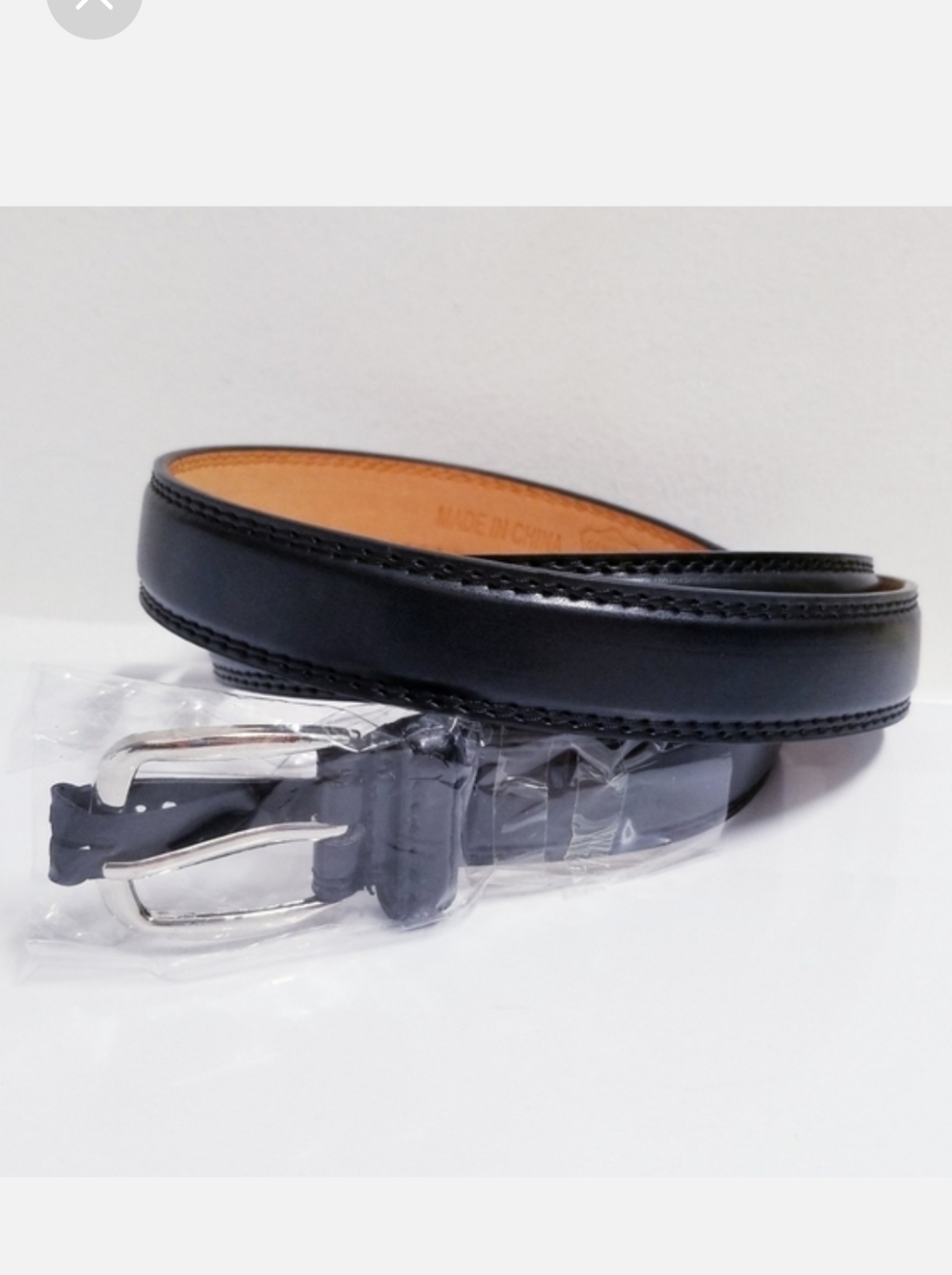 Glove Leather Classic Belt Black Silver-tone Buckle XL 42-44 NWOT